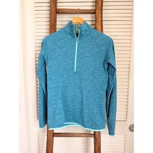 Under Armour Pullover Womens S‎ Teal Threadborne Run 1/4 Zip Top